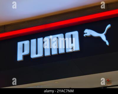 KUALA LUMPUR, MALAYSIA - AUGUST 28, 2024: Puma brand retail shop in the large shopping mall Stock Photo