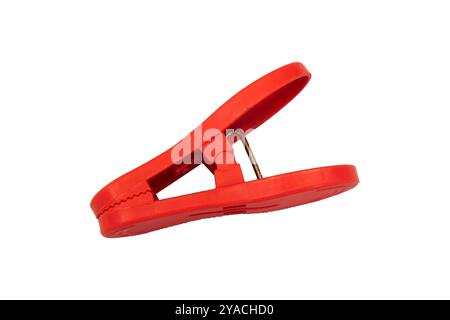 red stapler isolated on white background Stock Photo