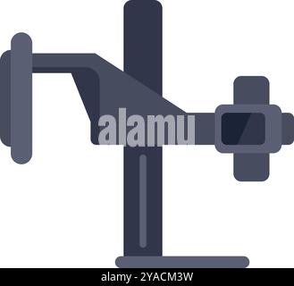 Car service station equipment icon in flat style, measuring wheel alignment Stock Vector