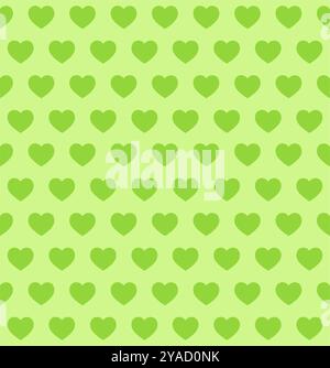 Eco green  hearts seamless pattern texture Stock Vector
