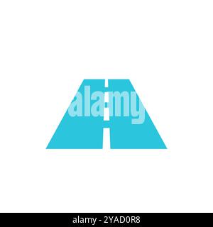 Lane, road icon. Isolated on white background. From blue icon set. Stock Vector