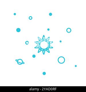 Cosmic event icon. Isolated on white background. From blue icon set. Stock Vector