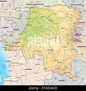 Democratic Republic of the Congo political map of administrative ...