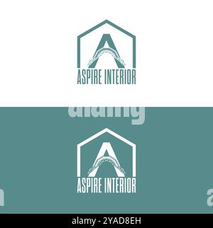 Aspire interior minimal logo design Stock Vector