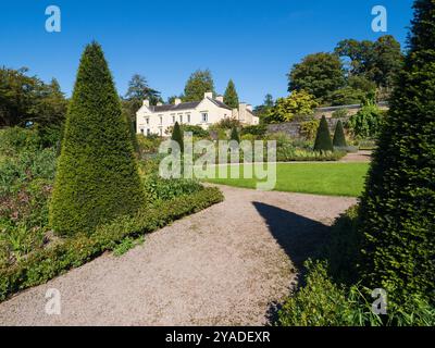 View across the Upper Walled Garden at Aberglasney, South Wales, UK, in early autumn Stock Photo