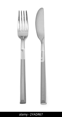 fork and knife isolated on white background with clipping path Stock Photo