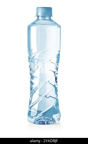 Small Plastic water bottle isolated on white background with clipping path Stock Photo
