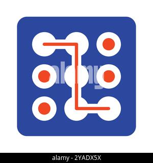 Lock pattern vector icon. Hand entering smartphone password symbol. Security sign. Graph symbol for your web site design, logo, app, UI Stock Vector