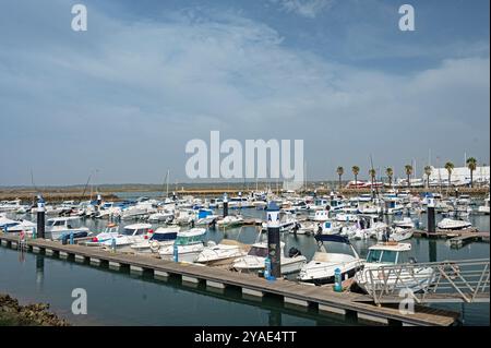 boats in the port of Isla Cristina Stock Photo