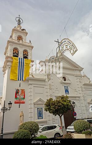 Iglesia Nuestra Señora De Los Dolores in english Our Lady of Sorrows Church in Isla Cristina in Andalusia Stock Photo