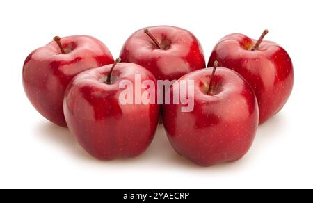 red delicious apples path isolated on white Stock Photo