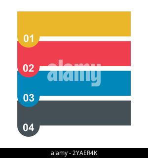 Four step infographic vertical diagram, business information design ...