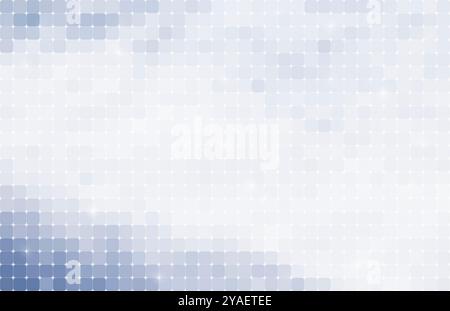 Abstract grid background of rounded light blue & gray squares with color gradient. Abstract background in light metallic blue hues for poster, banner. Stock Photo