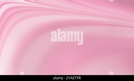 Abstract curved grainy pink shapes on white background. High resolution full frame blurry, dynamic and futuristic background with noise. Copy space. Stock Photo