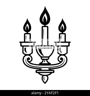 sconce icon or modern line symbol. Vector line art and icon design with bold outline. Black and white Pixel Perfect minimalistic symbol isolated white Stock Vector