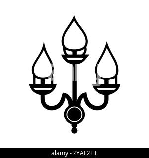sconce icon or modern line symbol. Vector line art and icon design with bold outline. Black and white Pixel Perfect minimalistic symbol isolated white Stock Vector