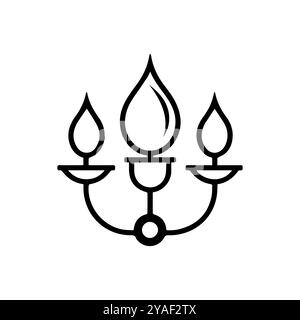 sconce icon or modern line symbol. Vector line art and icon design with bold outline. Black and white Pixel Perfect minimalistic symbol isolated white Stock Vector