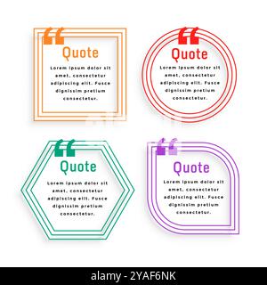 set of double inverted comma sign background for remarkable quotes ...