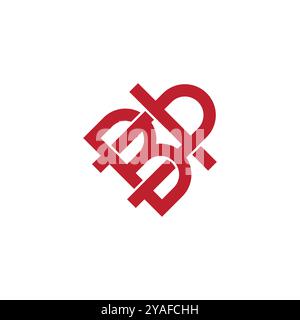 letters ab red geometric lines logo vector Stock Vector