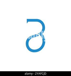 letter b abstract drop water simple logo vector Stock Vector