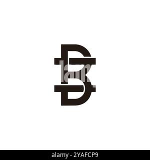 letters gb simple linked linear geometric logo vector Stock Vector