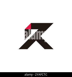 letter rk motion sharp arrow geometric logo vector Stock Vector