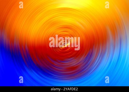 Abstract orange and blue color swirl Stock Photo