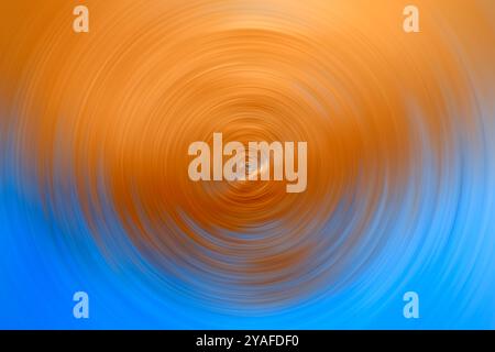 Abstract orange and blue color swirl Stock Photo