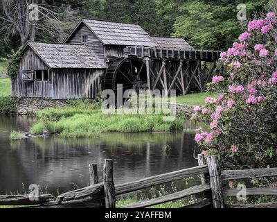 Mabry Mill, Mile Post 176, Blue Ridge Parkway, Virginia, USA Stock Photo