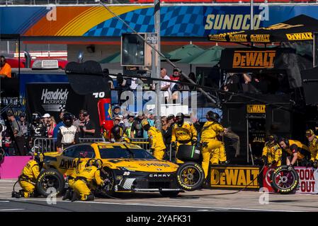 Concord, Nc, USA. 13th Oct, 2024. CHRISTOPHER BELL (20) of Norman, OK comes down pit road for service during the Bank of America ROVAL 400 at Charlotte Motor Speedway Road Course in Concord, NC. (Credit Image: © Walter G. Arce Sr./ASP via ZUMA Press Wire) EDITORIAL USAGE ONLY! Not for Commercial USAGE! Credit: ZUMA Press, Inc./Alamy Live News Stock Photo