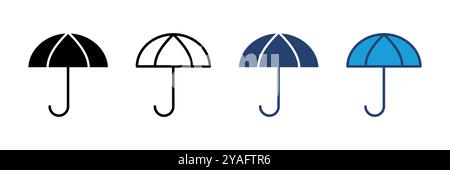 Umbrella icon vector. umbrella sign icon Stock Vector