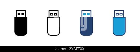 Usb icon vector. Flash disk icon vector Stock Vector