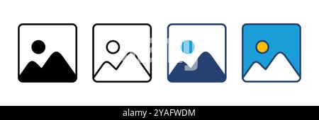 Picture icon vector. photo gallery icon symbol Stock Vector