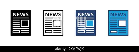 Newspaper icon vector. news paper vector sign Stock Vector