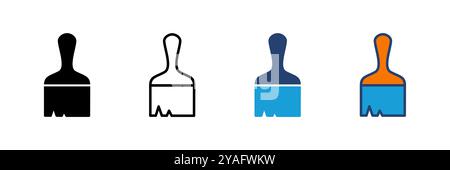 Paint icon vector. paint brush icon vector. paint roller icon vector Stock Vector
