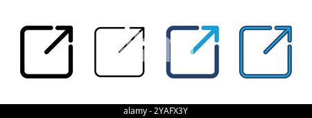 External link icon vector. link icon vector. hyperlink symbol Stock Vector