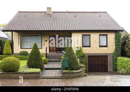 Echt, Limburg, The Netherlands, 04 07 2022, Villa with decorated front yard, Europe Stock Photo