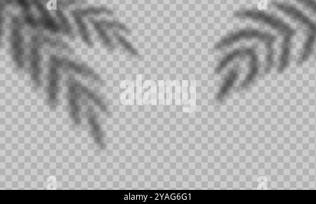Mock up with soft light and blurred shadows from leaves Stock Vector