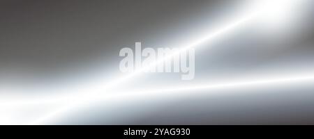 Silver foil background with mirror texture. Metal chrome glossy surface. Glass sheen gradient with glare on stainless material. Aluminum and platinum Stock Vector