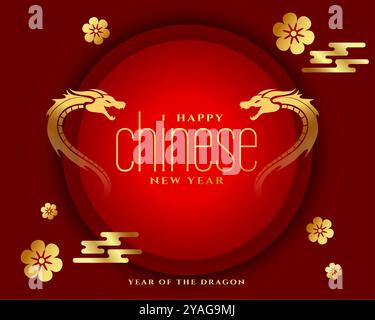 decorative 2024 chinese new year lunar eve background vector Stock Vector