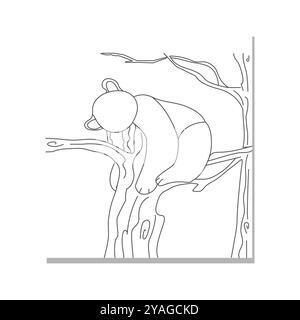 Hand drawn sketch set of panda bear on a white background. Cute panda bear. Panda face, panda bear climbing bamboo tree, walking and eating bamboo Stock Vector