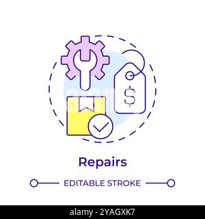 Repairs multi color concept icon Stock Vector