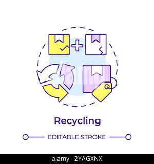 Recycling multi color concept icon Stock Vector