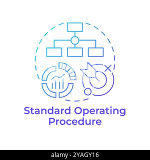 Standard operating procedure blue gradient concept icon Stock Vector