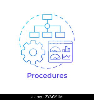 Procedures blue gradient concept icon Stock Vector
