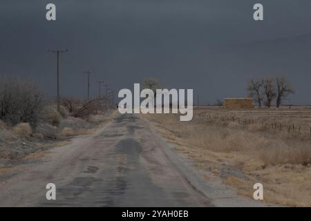 Dust storm, Lovelock, Nevada Stock Photo