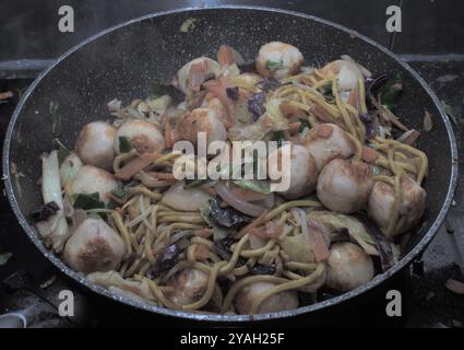 Singaporean Noodles Stock Photo