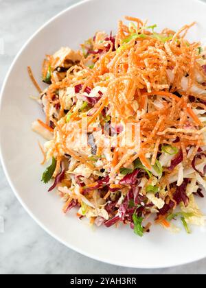 Asian chopped salad with crunchy top Stock Photo