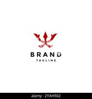 Arrowheads And Flower Stalks Logo Design. Flowers With Arrowheads Symbol In The Middle Logo Design. Stock Vector