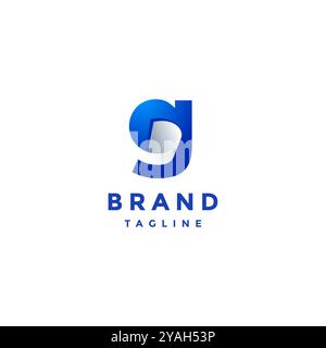 Initial Letter G With Paper Curves Logo Design. Paper Curves Inside the Letter G Logo Design. Stock Vector